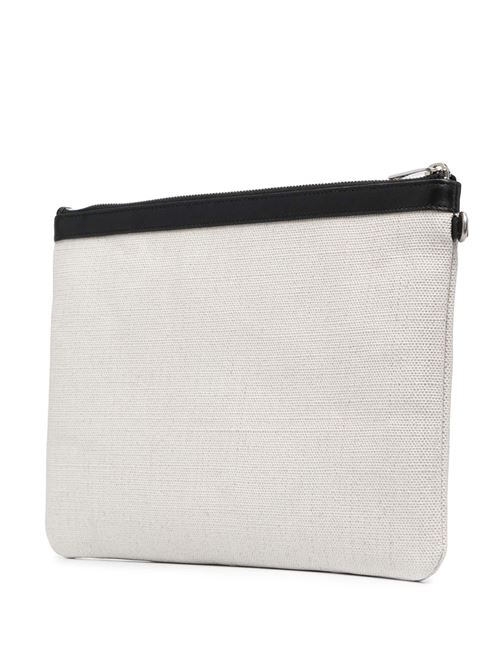 Saint Laurent RIVE GAUCHE ZIPPERED POUCH IN BIAS CANVAS SAINT LAURENT | 5813699J58E/9273